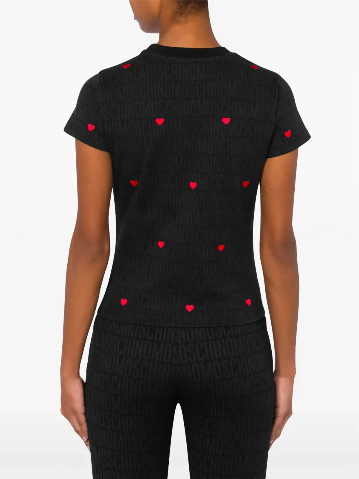 Moschino ハートモチーフ半袖Tシャツ - ブラック - 画像3