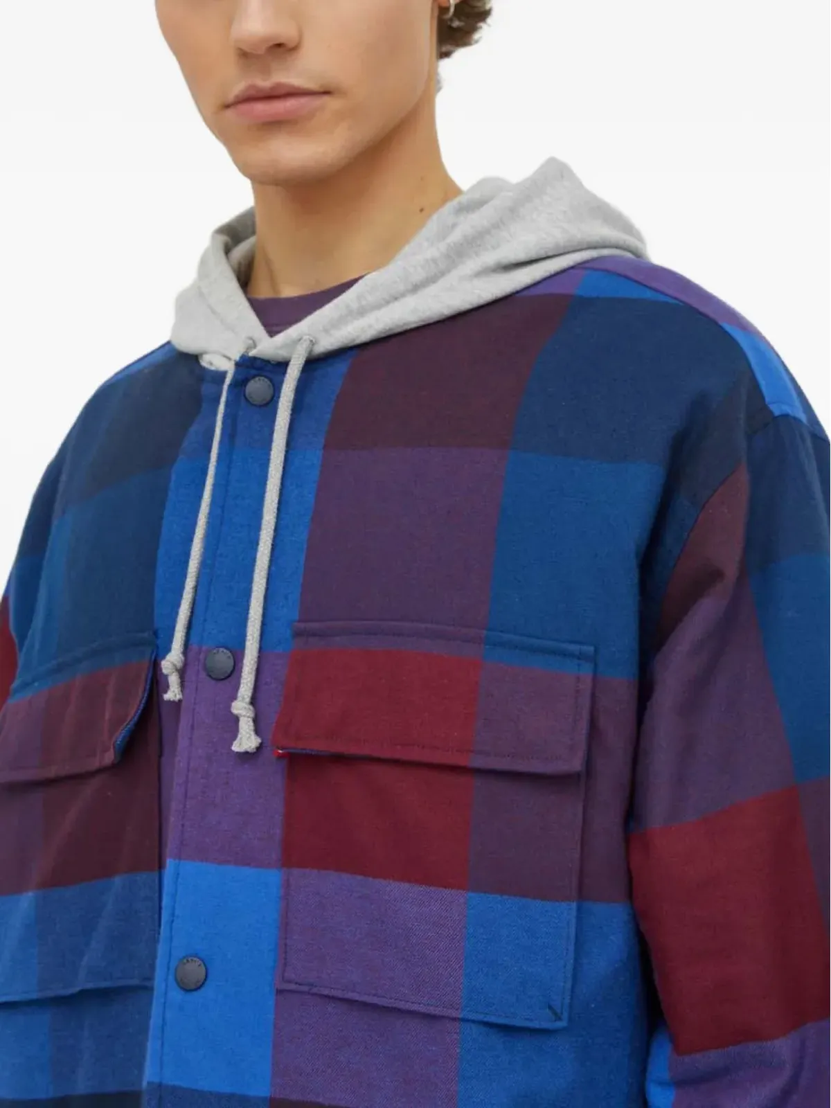 Levi's チェック柄フード付きジャケット - ブルー - 画像5