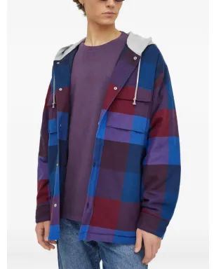 Levi's チェック柄フード付きジャケット - ブルー - サムネイル3
