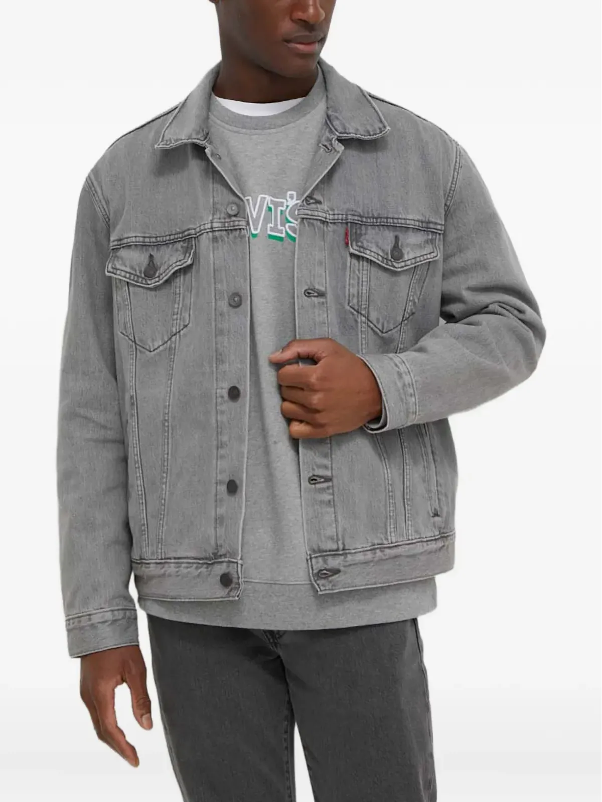 Levi's トラッカー ボタンデニムジャケット - グレー - 画像1