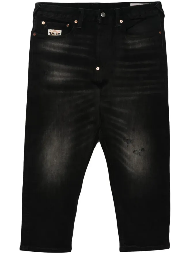 EVISU EVISU ロゴパッチ クロップドジーンズの商品画像