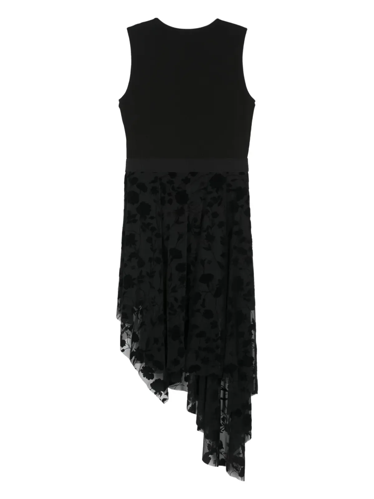 Givenchy リブ編みニット アシンメトリードレス ブラック - 画像2