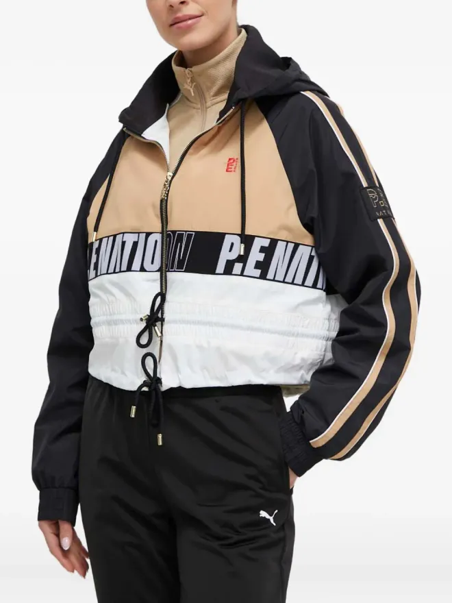 P.E Nation P.E Nation フード付きストライプジャケット - ブラックの商品画像