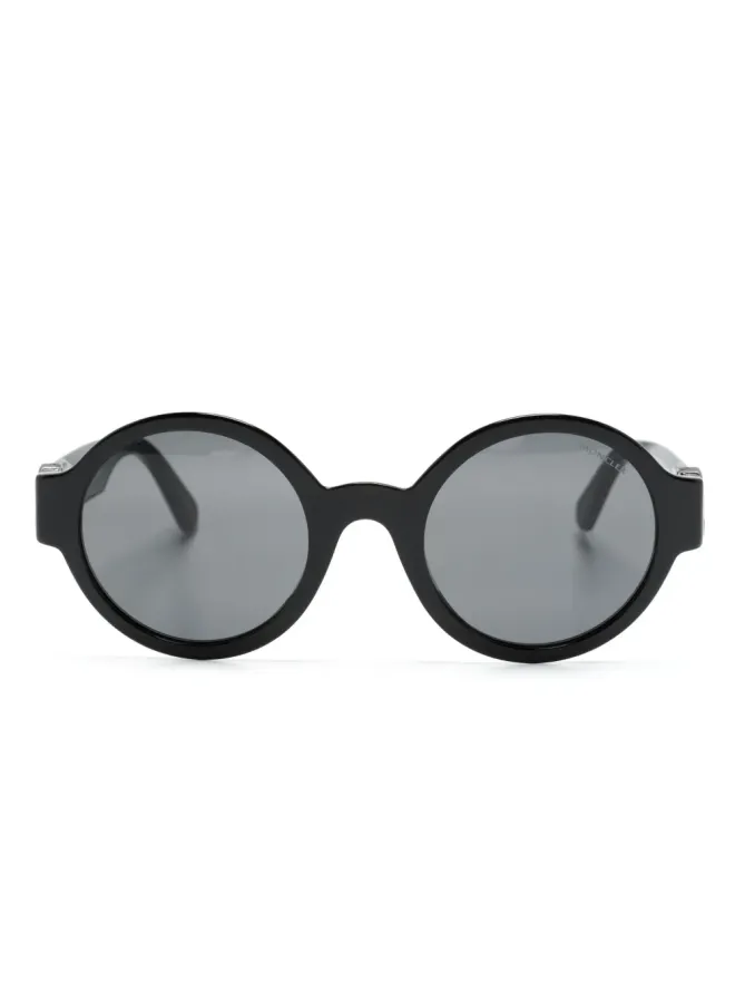 Moncler Eyewear Moncler Eyewear ロゴプレート丸型フレームサングラスの商品画像