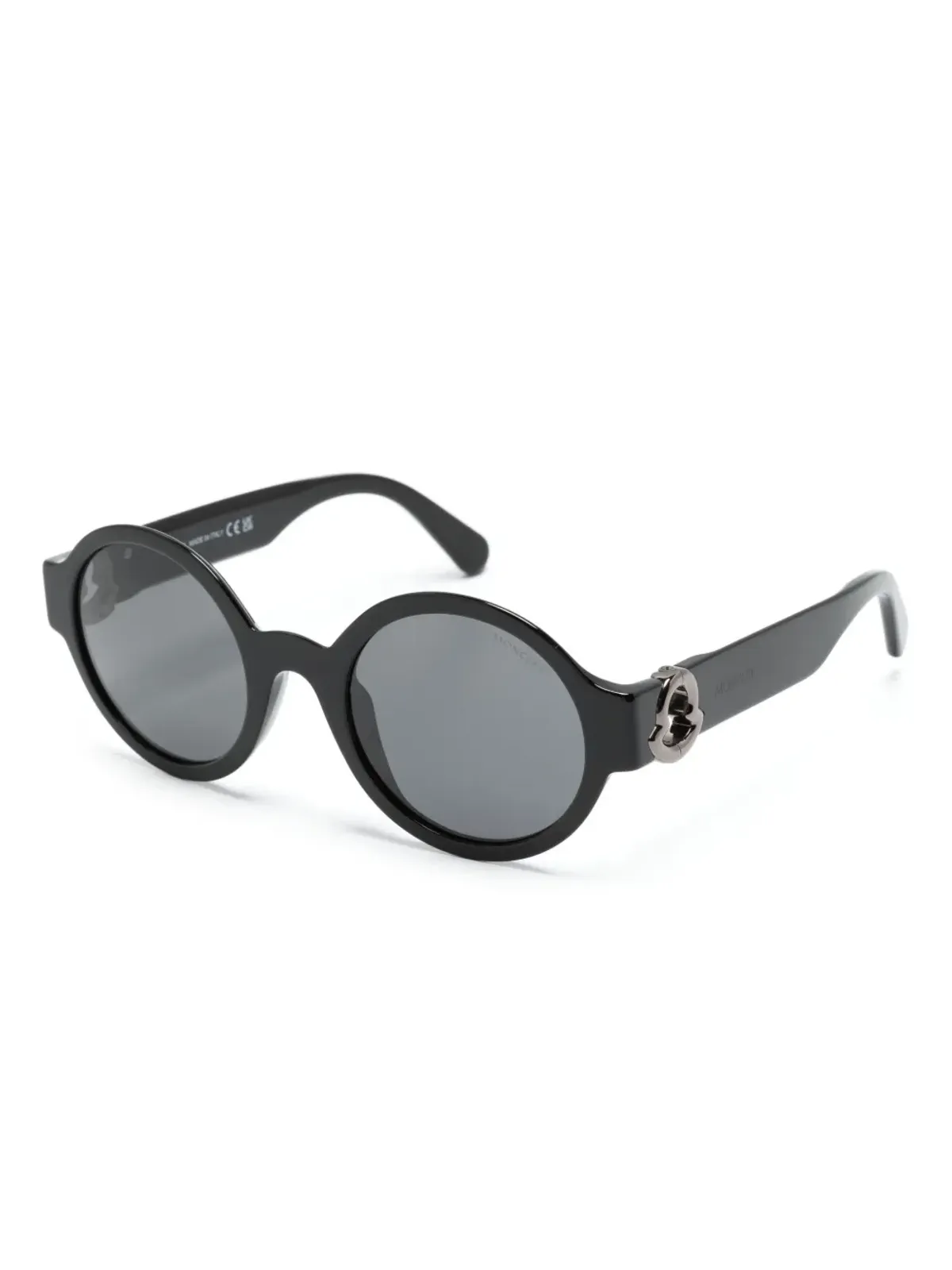Moncler Eyewear ロゴプレート丸型フレームサングラス - 画像2