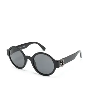 Moncler Eyewear ロゴプレート丸型フレームサングラス - サムネイル2