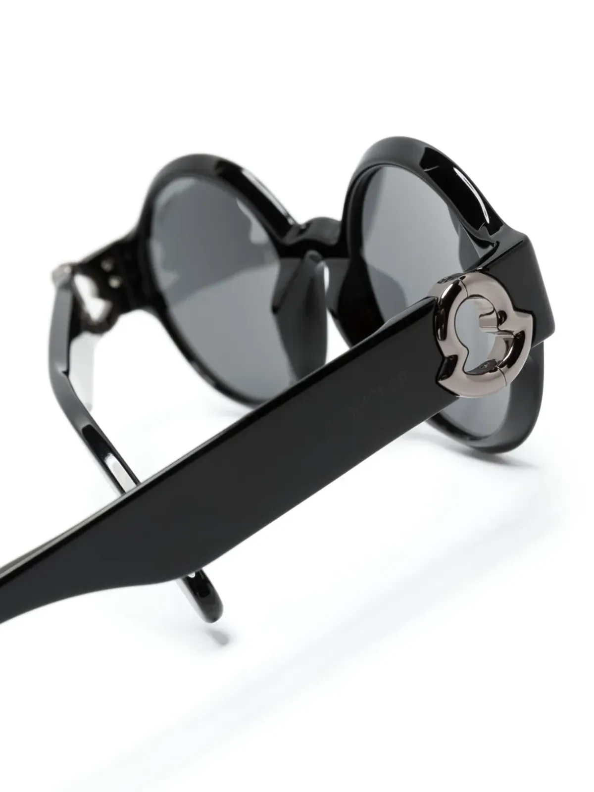 Moncler Eyewear ロゴプレート丸型フレームサングラス - 画像3