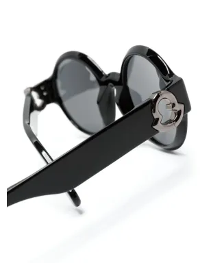 Moncler Eyewear ロゴプレート丸型フレームサングラス - サムネイル3