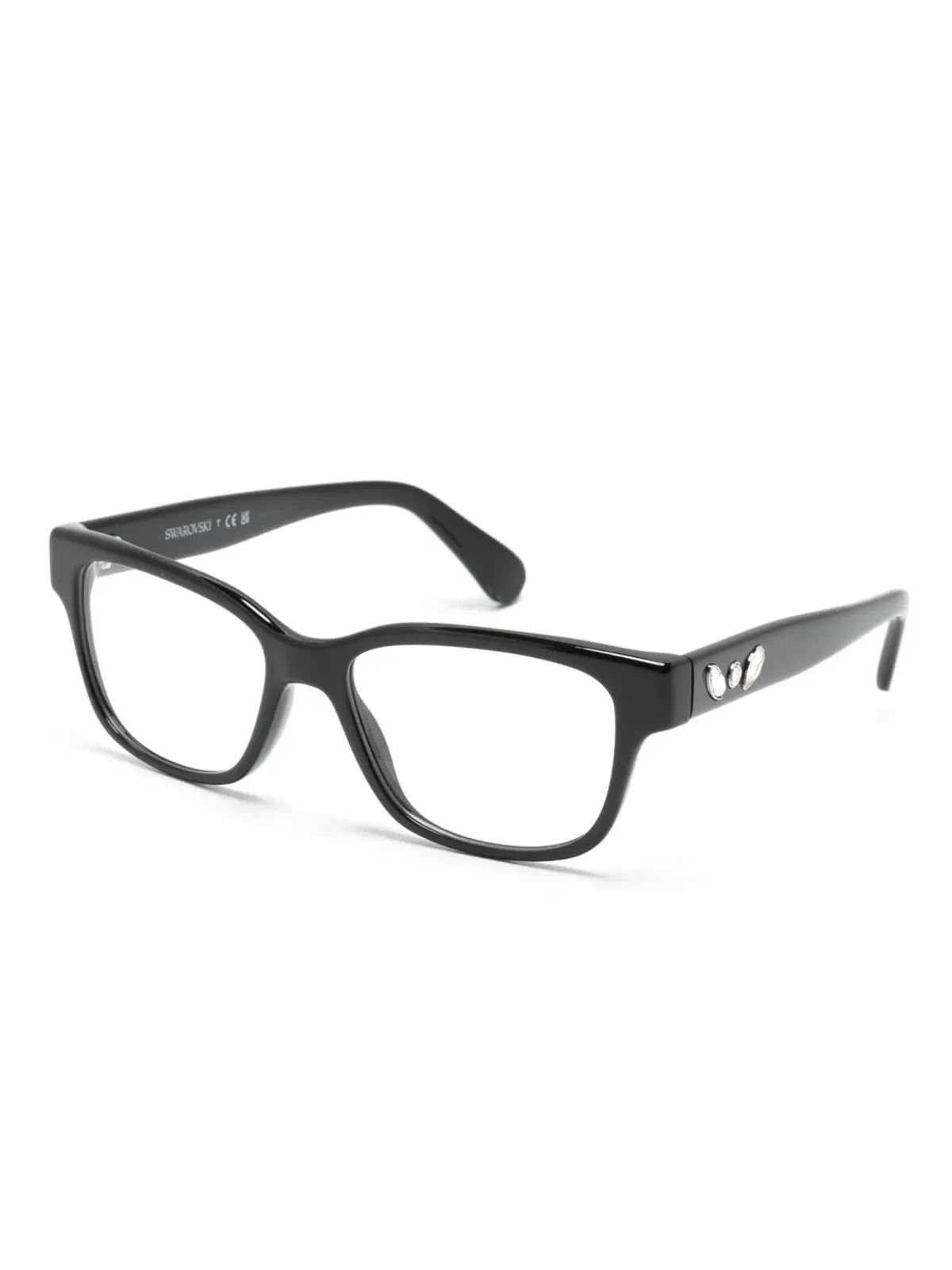 Swarovski Eyewear クリスタル装飾スクエアフレーム眼鏡 - 画像2