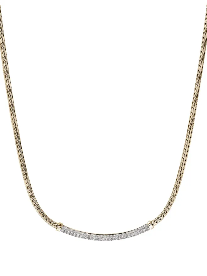 John Hardy John Hardy 14kt yellow gold JH Essential diamond necklaceの商品画像