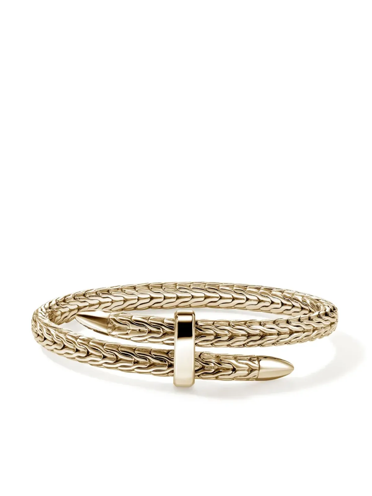 John Hardy 14Kイエローゴールド スピアフレックス カフブレスレット - 画像1