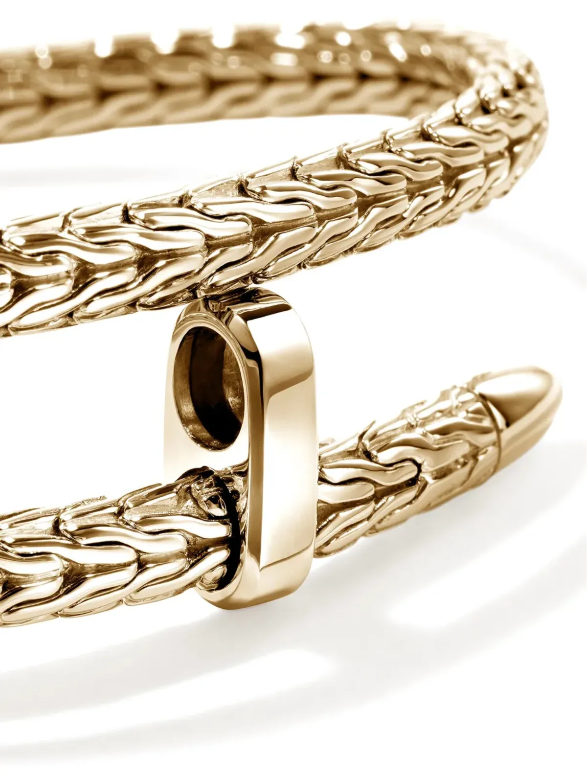 John Hardy 14Kイエローゴールド スピアフレックス カフブレスレット - 画像5