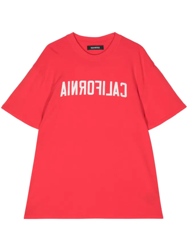 Nahmias Nahmias カリフォルニアプリント コットン Tシャツの商品画像