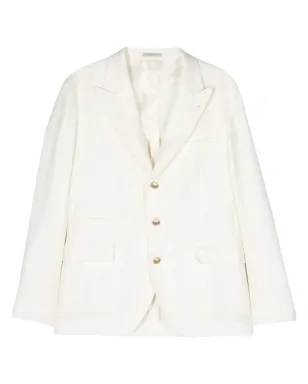 Brunello Cucinelli シングルブレスト ツイル ブレザー - ニュートラルカラー - サムネイル1