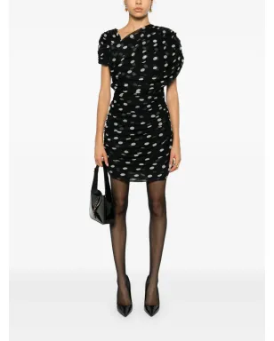 Saint Laurent ポルカドット ミニドレス - ブラック - サムネイル2