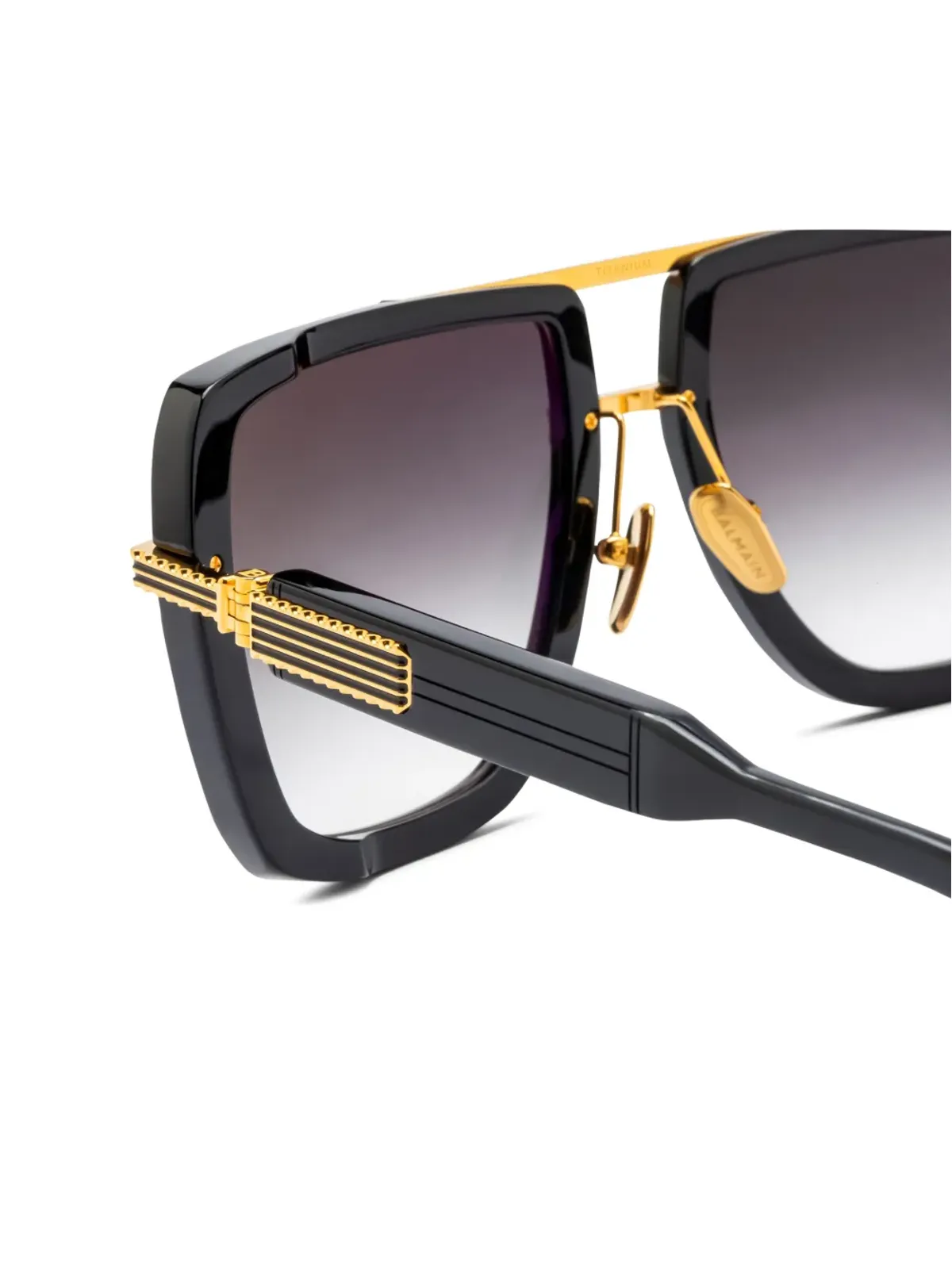 Balmain Eyewear ソルジャー パイロットフレーム サングラス - 画像3