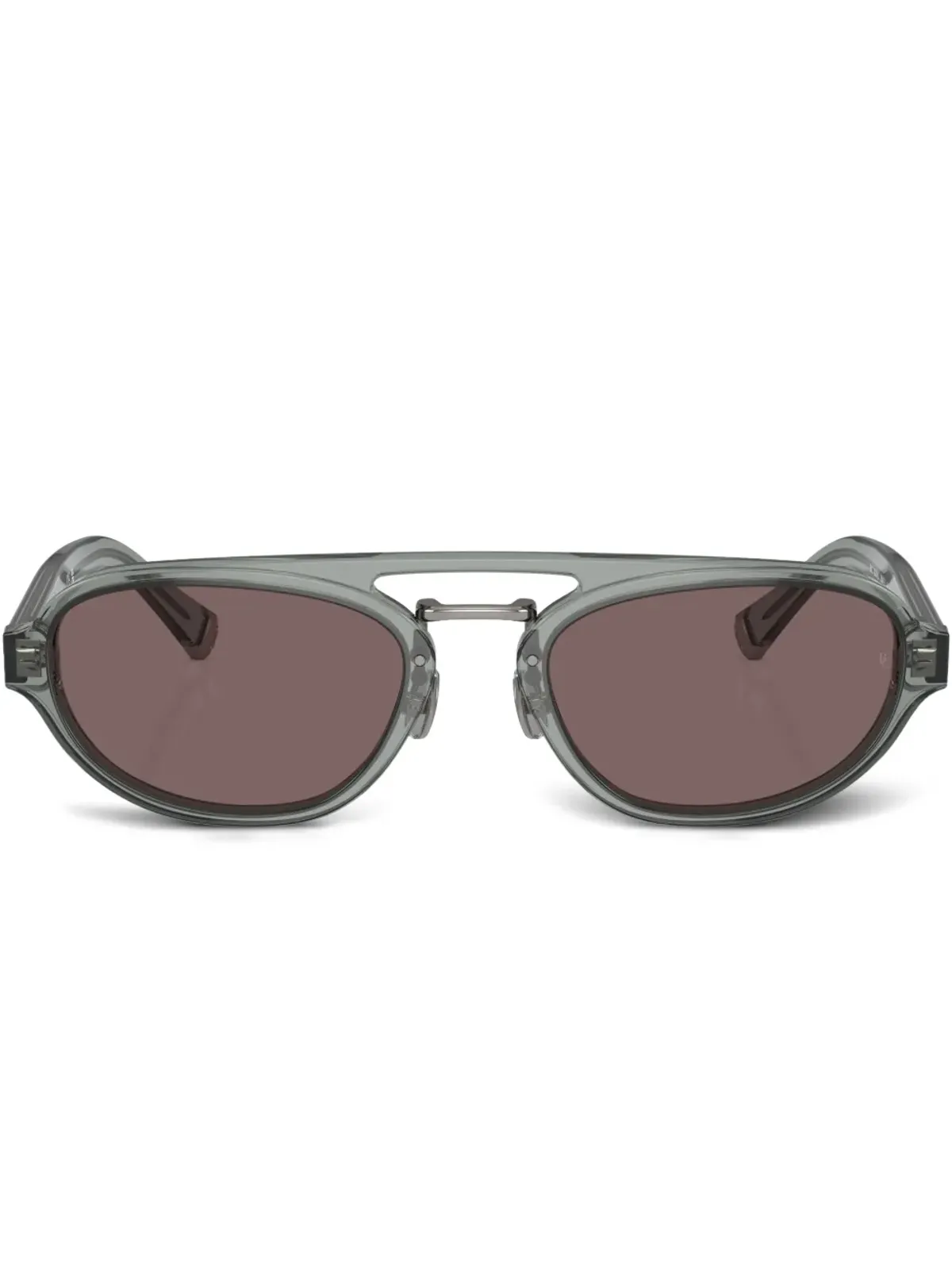 Brunello Cucinelli BC4008S オーバルフレーム サングラス - グレー - 画像1