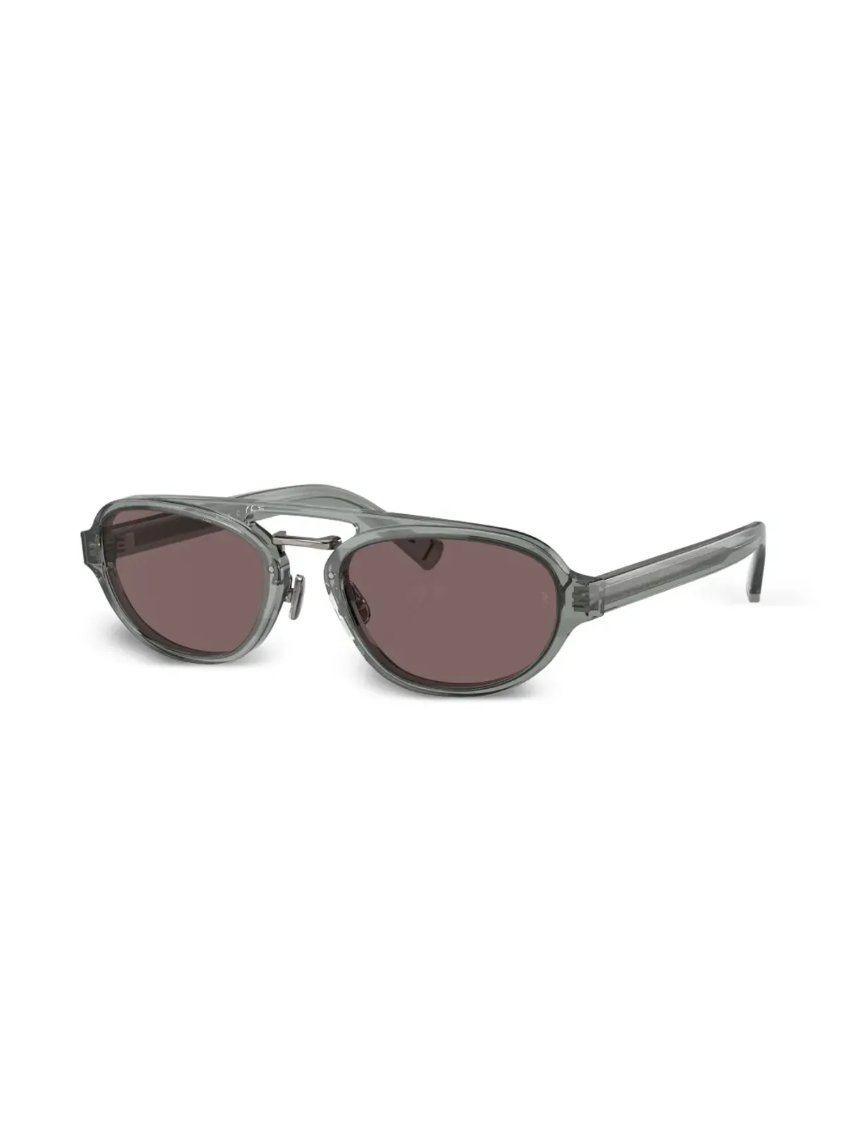 Brunello Cucinelli BC4008S オーバルフレーム サングラス - グレー - 画像2
