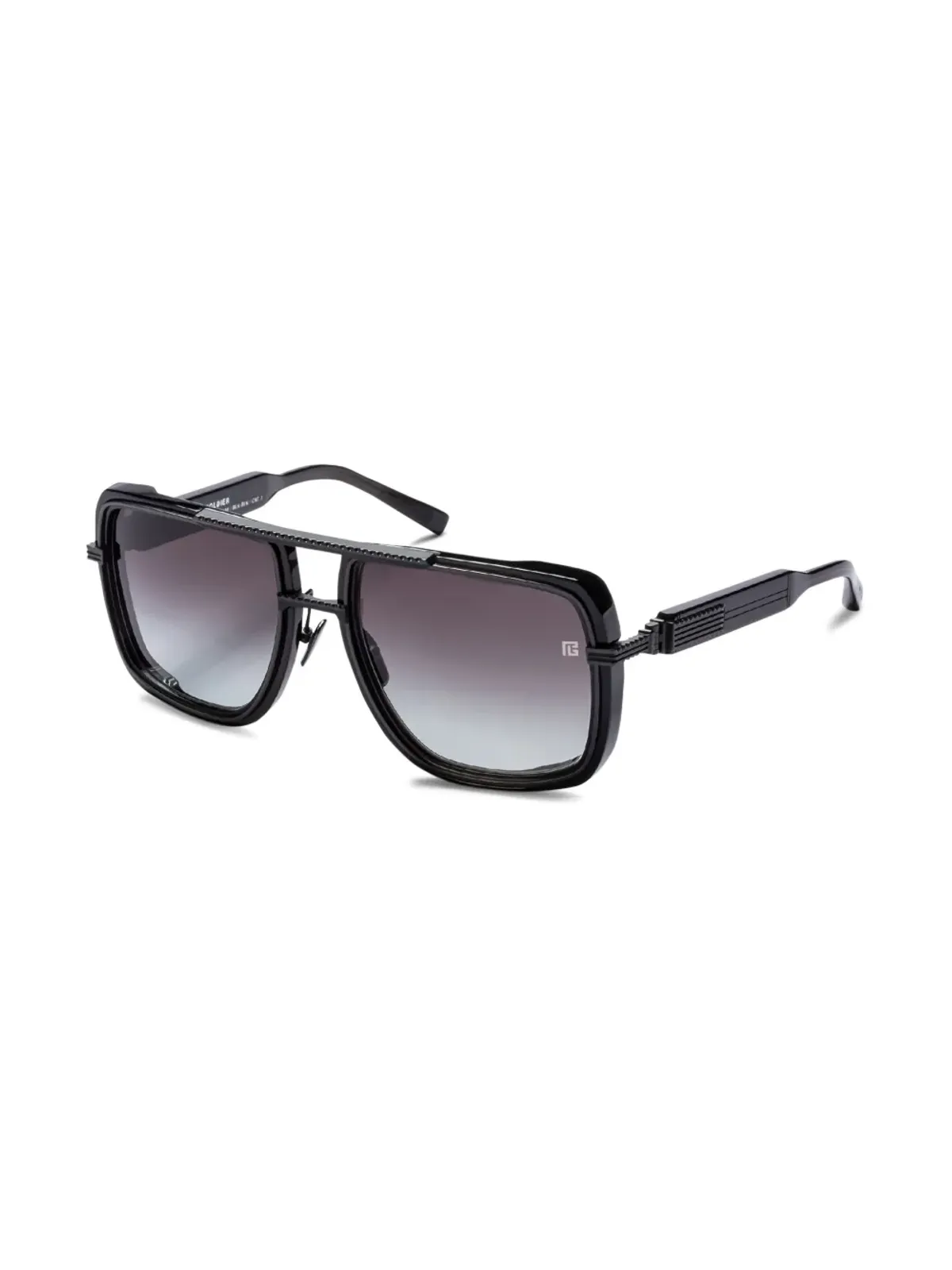 Balmain Eyewear Soldier pilot-frame sunglasses - Black - 画像2