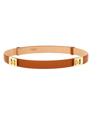 Ferragamo アジャスタブル ハグ レザー ベルト - ブラウン - サムネイル1
