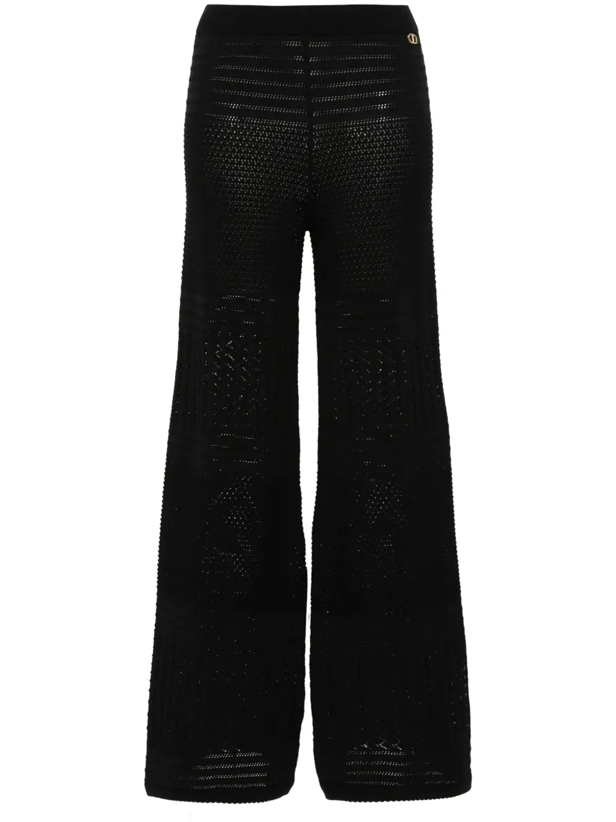 TWINSET ポイント柄ニットのパラッツォパンツ - ブラック - 画像1