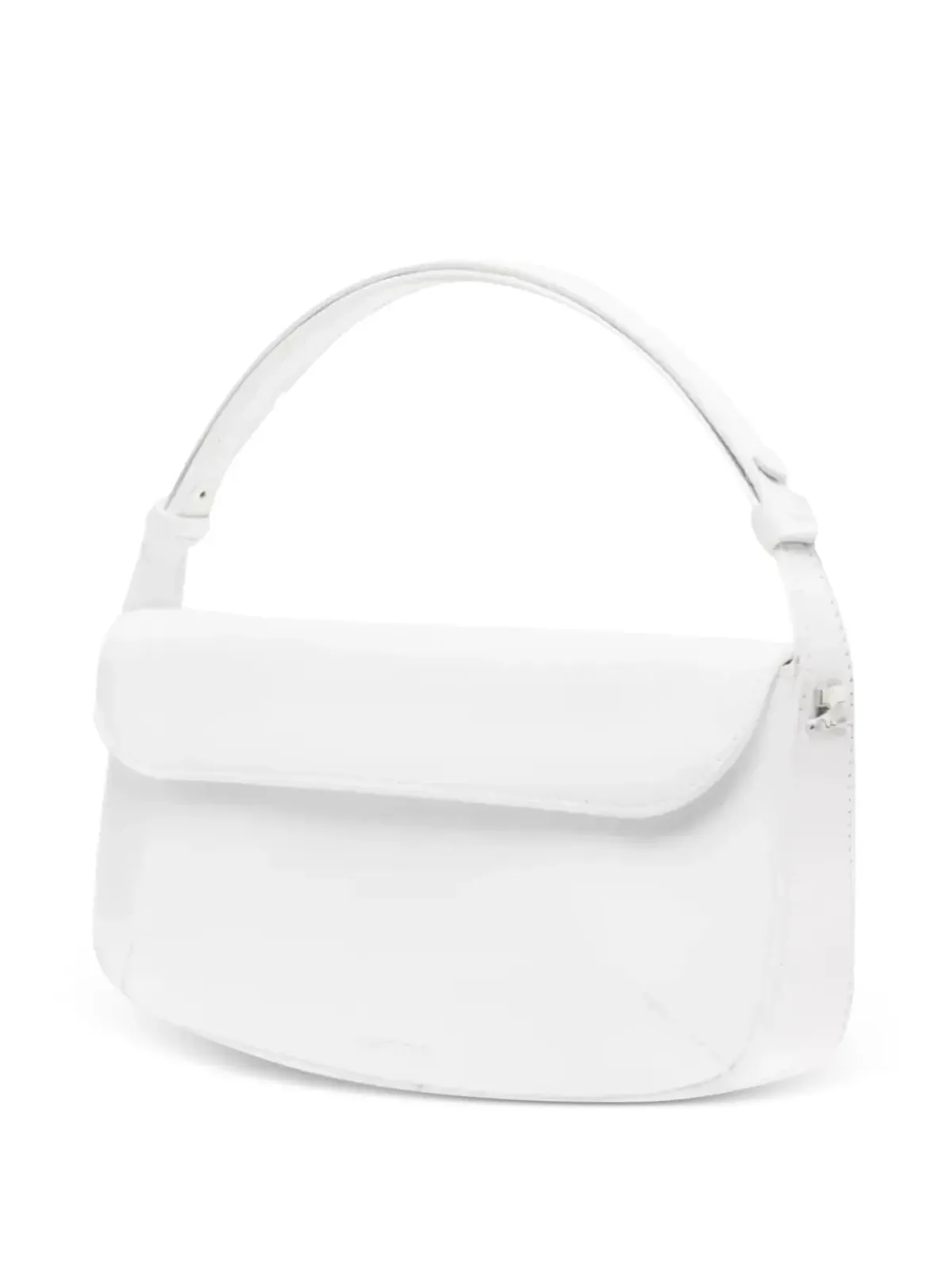 Courrèges カーブドフラップ ショルダーバッグ - ホワイト - 画像5