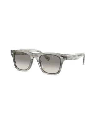Brunello Cucinelli BC4002S スクエアフレーム サングラス - ストライプグレー - サムネイル2
