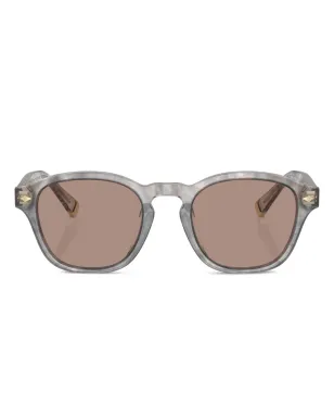 Brunello Cucinelli BC4006S ラウンドフレーム サングラス - グレー - サムネイル1