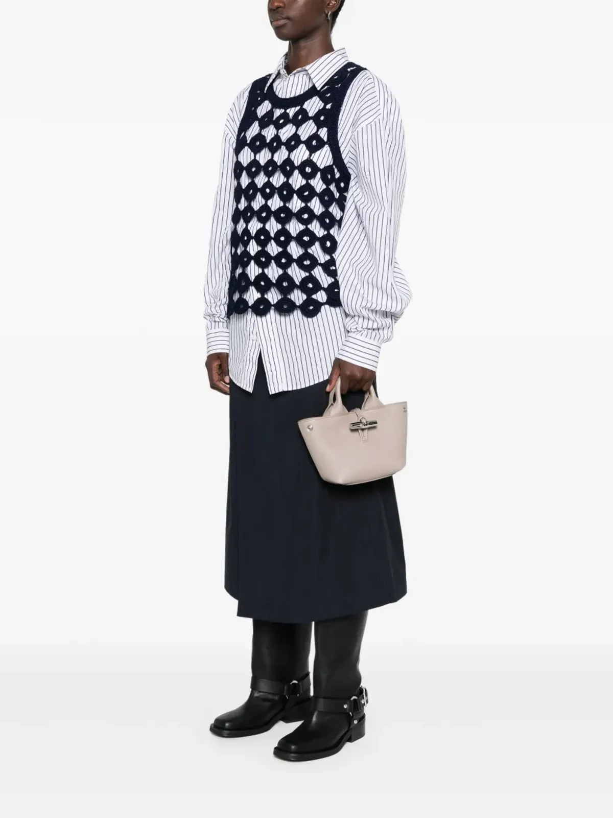 Longchamp Le Roseau レザー トートバッグ - 画像2