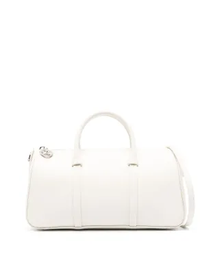 Longchamp ロゴ型押しレザートートバッグ - ホワイト - サムネイル1