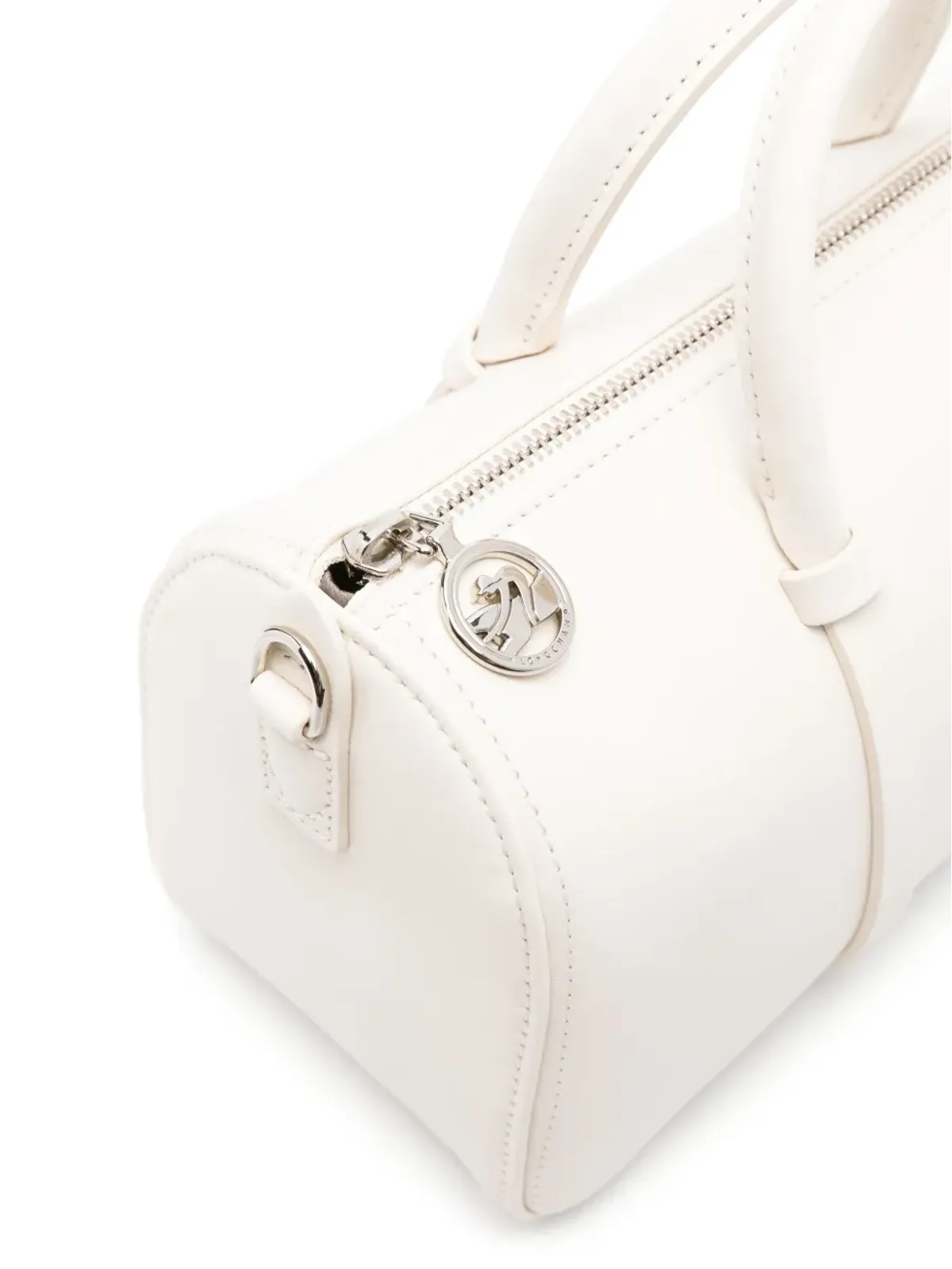 Longchamp ロゴ型押しレザートートバッグ - ホワイト - 画像4