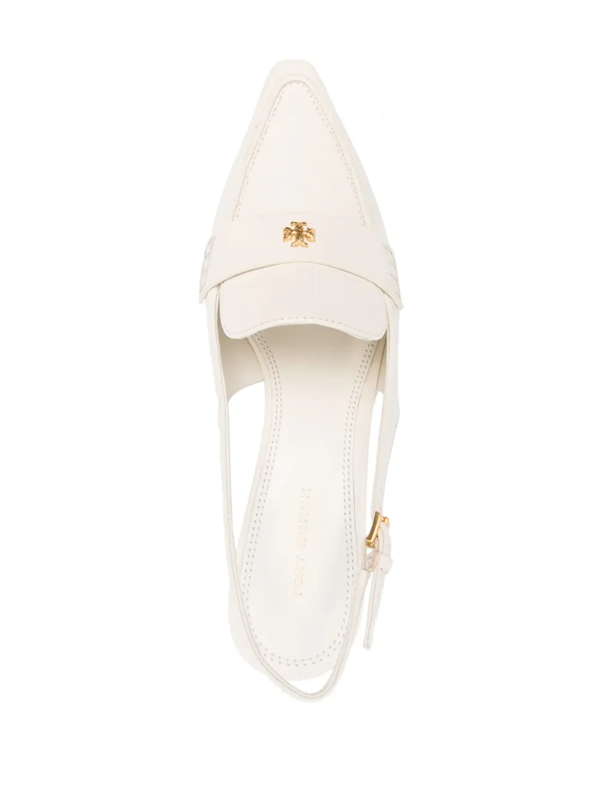 Tory Burch スリングバック レザー ポンプ - ベージュ系 - 画像4