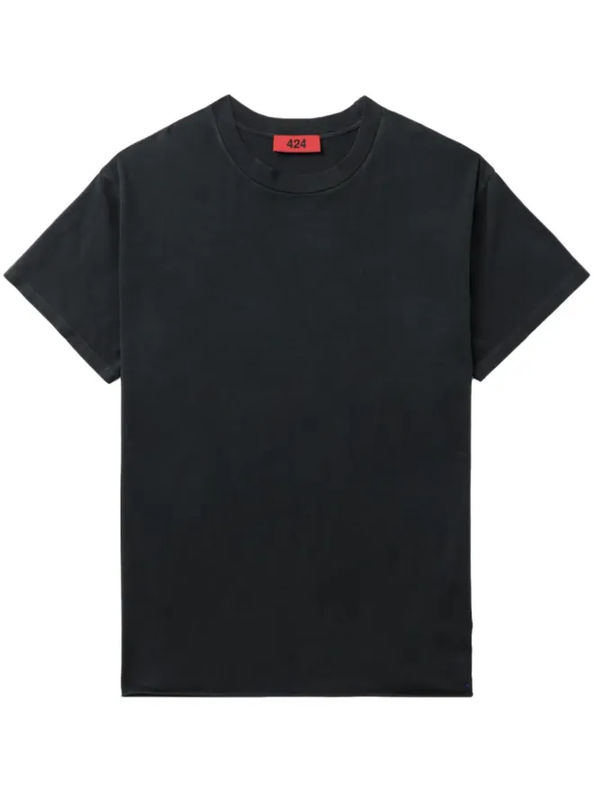 424 424 ラウンドネック半袖Tシャツ - ブラックの商品画像