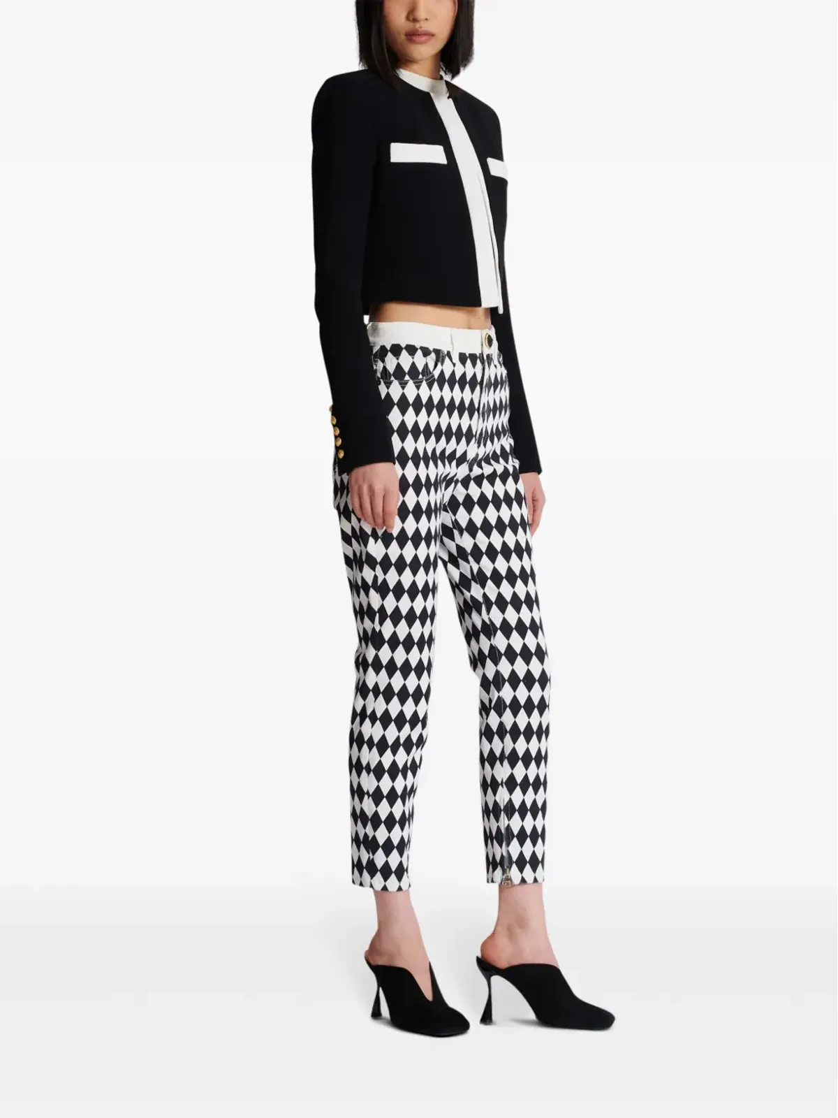 Balmain Spencer クリープクロップドジャケット - ブラック - 画像3