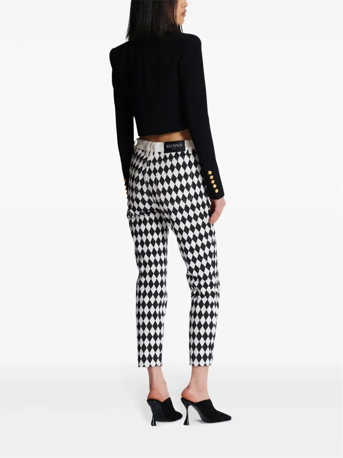 Balmain Spencer クリープクロップドジャケット - ブラック - 画像4