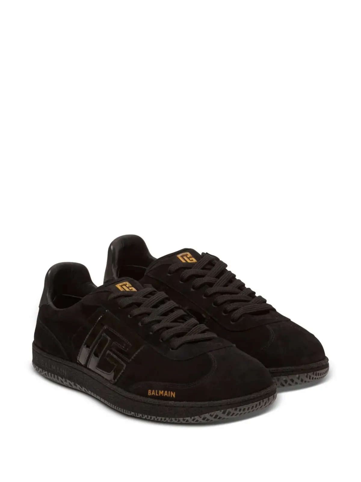 Balmain Swan スエード スニーカー - ブラック - 画像2