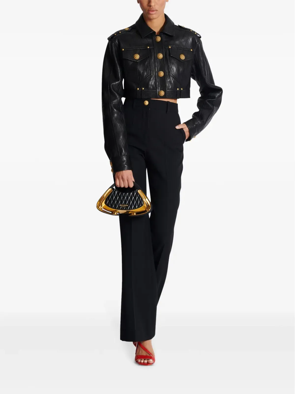 Balmain 小さめ Jolie Madame トートバッグ - ブラック - 画像2