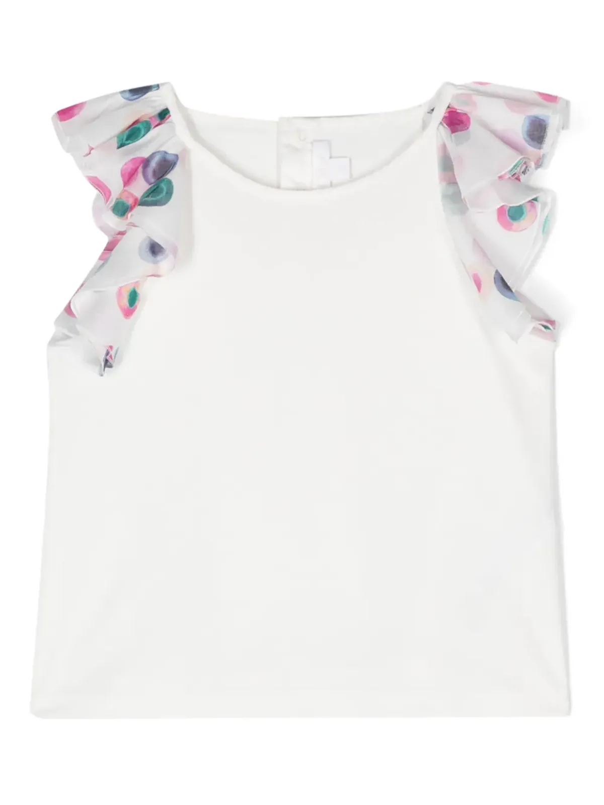 Chloé Kids ロゴ刺繍Tシャツ - ホワイト - 画像1