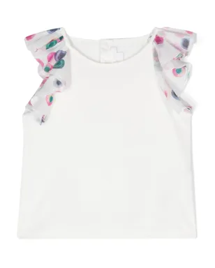 Chloé Kids ロゴ刺繍Tシャツ - ホワイト - サムネイル1