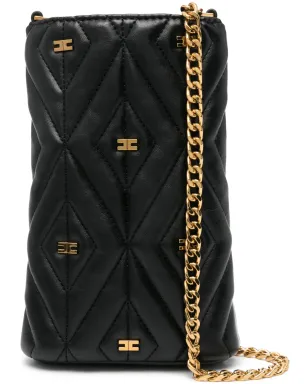 Elisabetta Franchi Étoile キルティングフォンケース - ブラック - サムネイル1