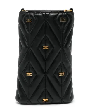 Elisabetta Franchi Étoile キルティングフォンケース - ブラック - サムネイル2