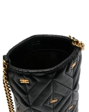 Elisabetta Franchi Étoile キルティングフォンケース - ブラック - サムネイル3