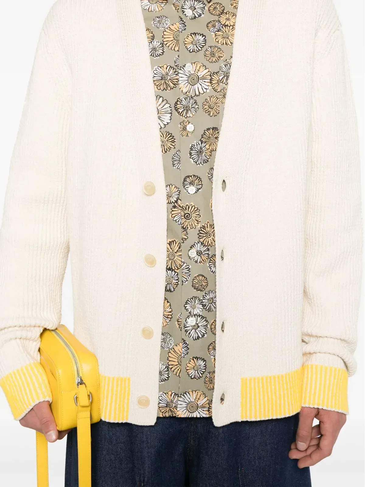 Maison Kitsuné 花柄プリント コットンシャツ グリーン - 画像5