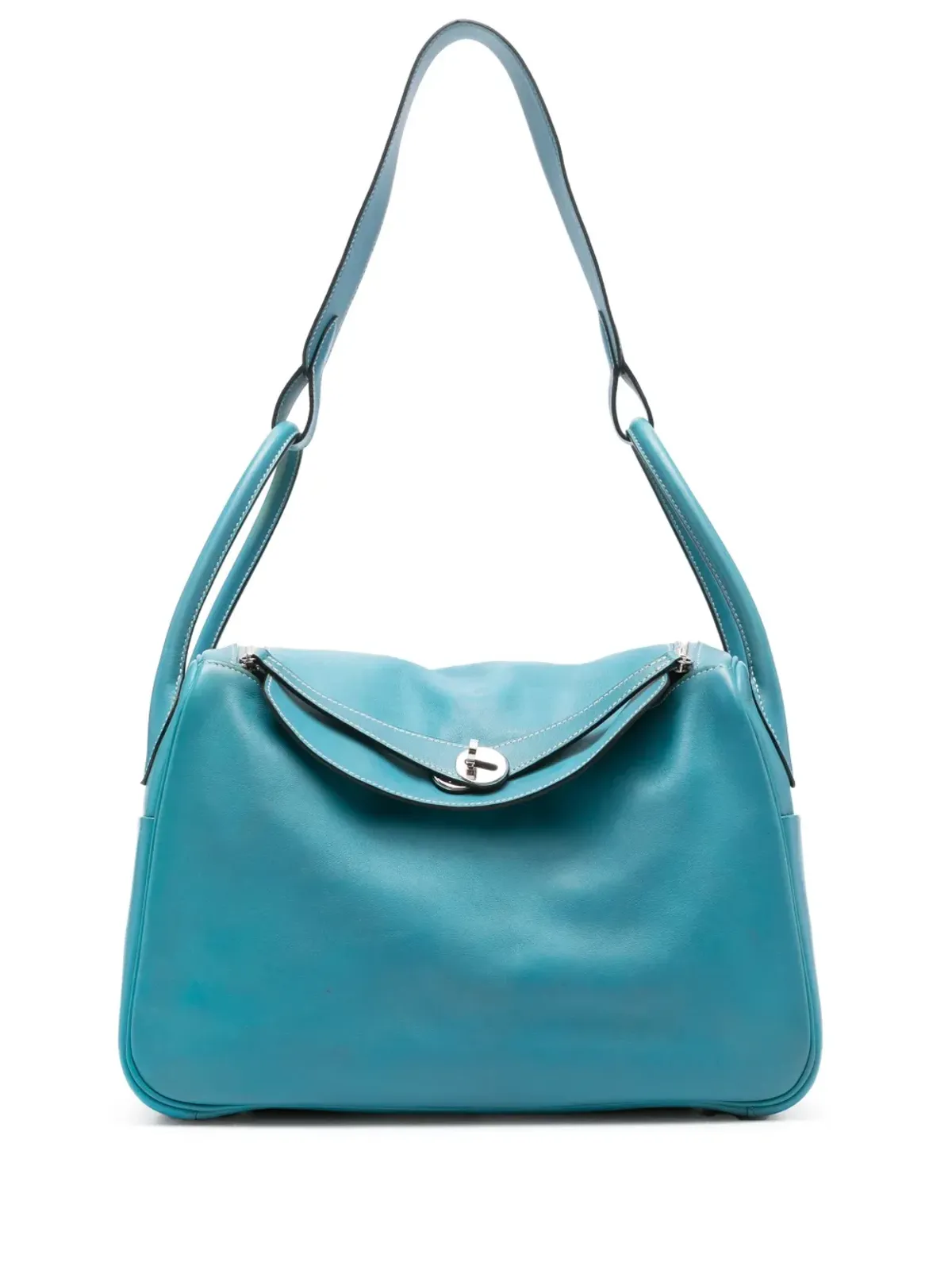 Hermès ビンテージ 2007 Lindy レザー トートバッグ - ブルー - 画像1