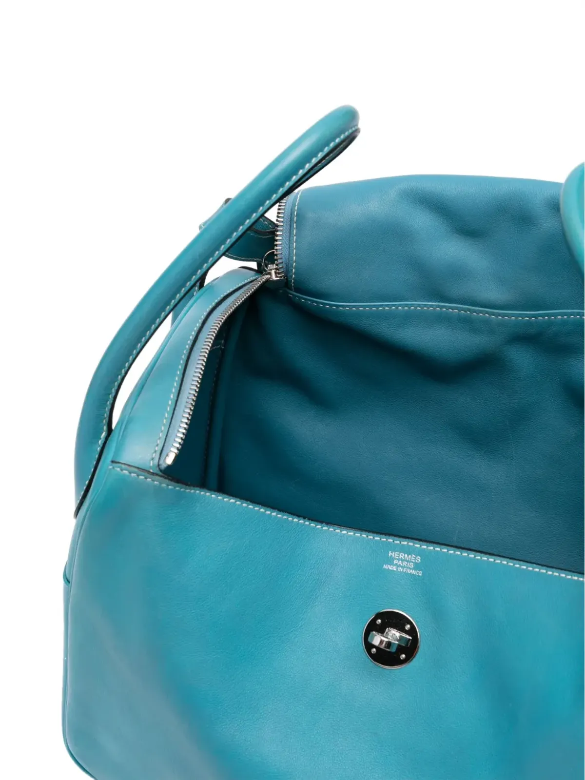 Hermès ビンテージ 2007 Lindy レザー トートバッグ - ブルー - 画像5