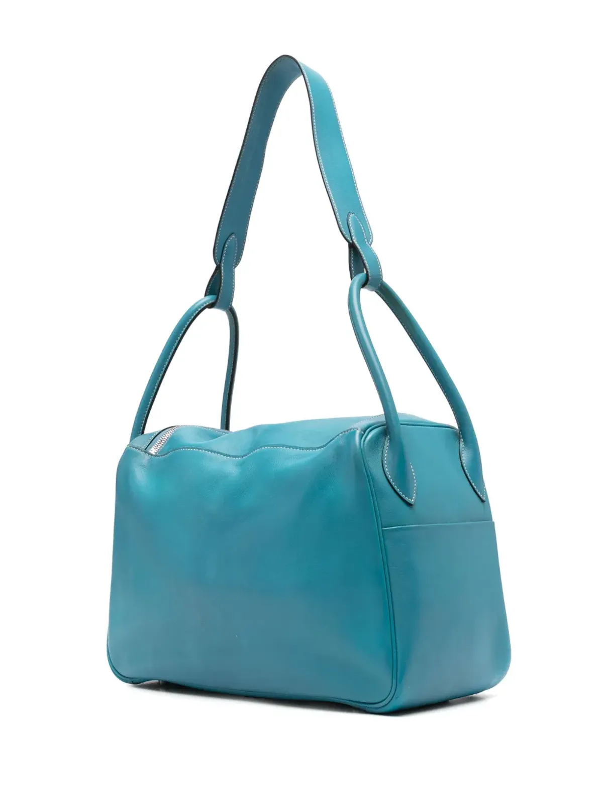 Hermès ビンテージ 2007 Lindy レザー トートバッグ - ブルー - 画像3