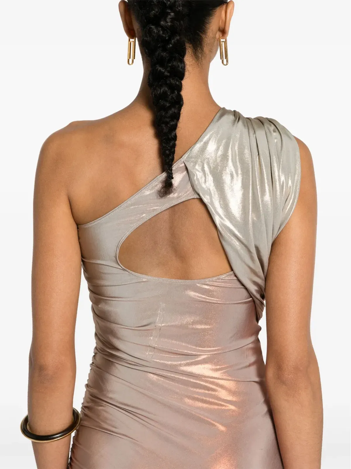 Rick Owens Lilies アミラ アシンメトリック ミディドレス - メタリック - 画像5