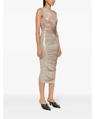 Rick Owens Lilies アミラ アシンメトリック ミディドレス - メタリック - サムネイル3