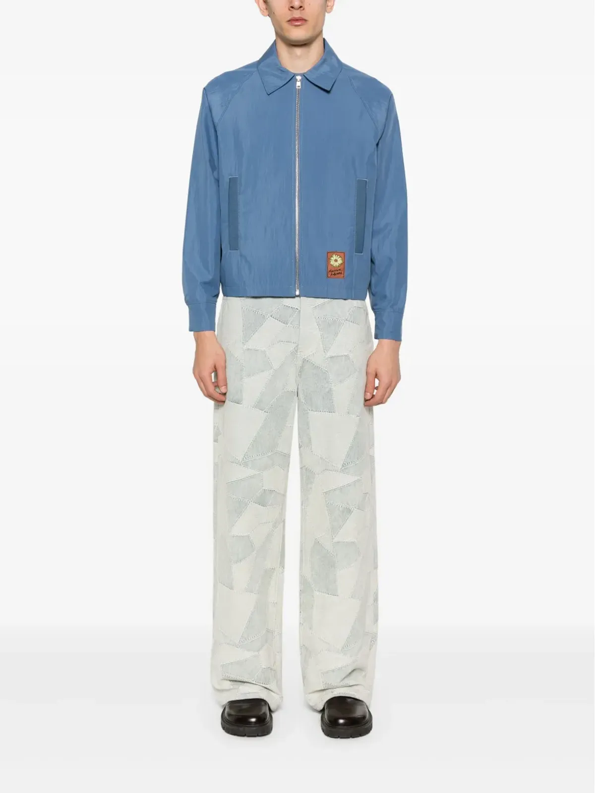 Maison Kitsuné フローティング・フラワー・パッチ ボンバー ジャケット - ブルー - 画像2