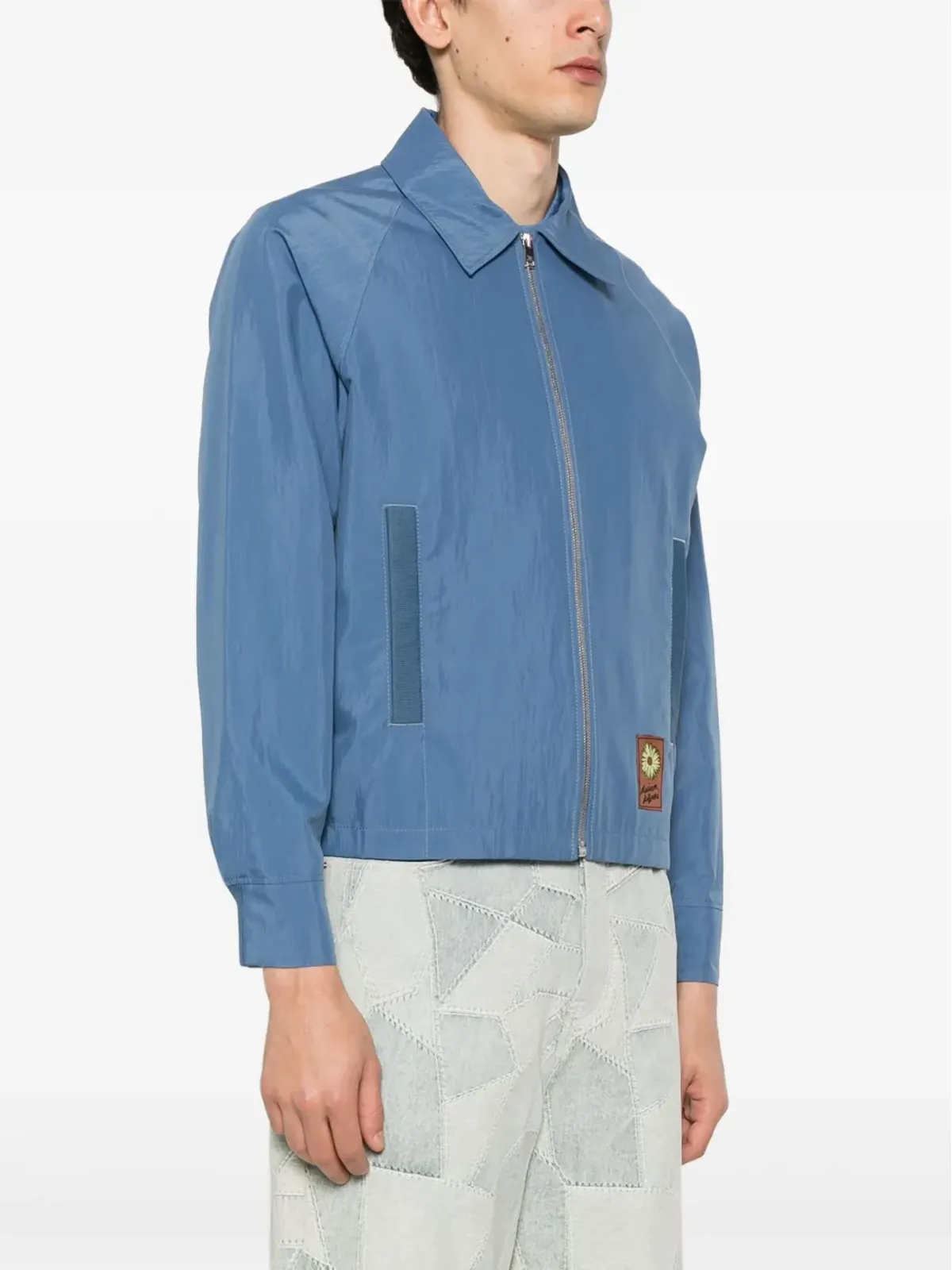 Maison Kitsuné フローティング・フラワー・パッチ ボンバー ジャケット - ブルー - 画像3